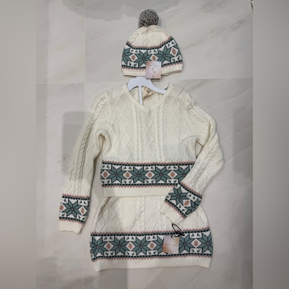 Happily Grey Kids Sweater Skirt Set Size 10-12